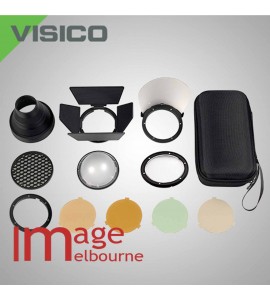 Visico2 magnetic accessory kit - barndoor, snoot, bounce, diffuser, honeycomb and colour filters