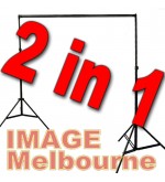 2.75 x 3m 2 in 1 Backdrop stand background light stand crossbar + bag kit