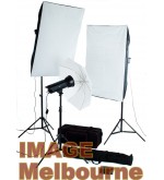 Super studio 3 head flash softbox kit 2x bags