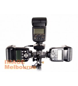 3 way sync splitter hotshoe flash speedlight mount