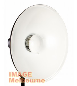 55cm White Beauty Dish honeycomb grid & diffusion panel - Qikbox mount system