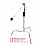 C-stand with boom arm, 1.9m high - steel 20kg capacity 20"