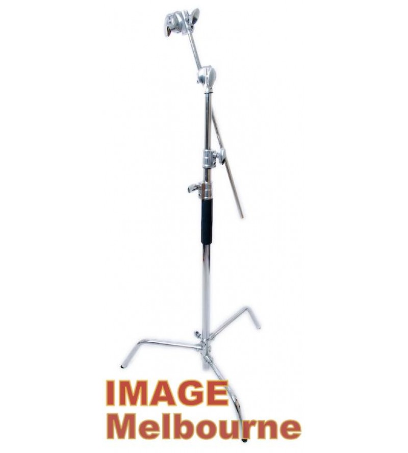 C-stand 3.3m steel with boom arm. 20kg capacity 1.2m / 40"