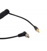 30cm 3.5mm - PC SCREWLOCK sync cable for SLR flash connection