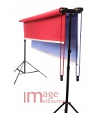 Expans double hook Kit, optional stands - holds 2x paper or vinyl backdrops