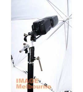 Metal double tilt bracket - strobist flash umbrella Softlighter & Parabolic