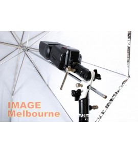 Metal double tilt bracket - strobist flash umbrella Softlighter & Parabolic