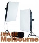 Super studio 2 head flash softbox kit with bag