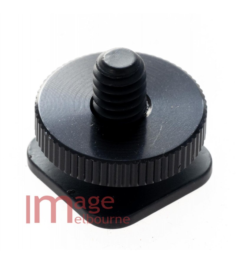 Male hotshoe (coldshoe) speedlight adapter LED mount - flat base