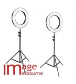 2x LED ring light 30cm or 45cm (12" or 18") kit with light stands  