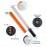 LedStrip Light Sabre style 5600K ice white, 3200K orange CTO gel