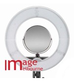 Selfie mirror for LED ring lights - hotshoe / coldshoe mount