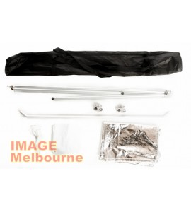 Qik Scrim 100 x 150cm folding flag - 3 in 1 white silver kit