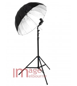 EZ Speedy Kit speedlight 2x softbox for strobists with parabolic umbrella, EZ pop up and grid