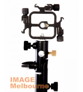 Triple hotshoe speedlight flash bracket adapter