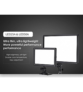 LED-50Aii continuous light panel 2.4GHz remote 3200K - 5600K variable 240V or Sony type battery