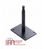 Ceiling / wall plate: short 16cm fixed length boom arm on mounting bracket