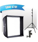 Apollo 28" / 70cm UPDATE speedlight softbox, stand & mount kit