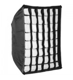 100 x 100cm square double diffused softbox with grid