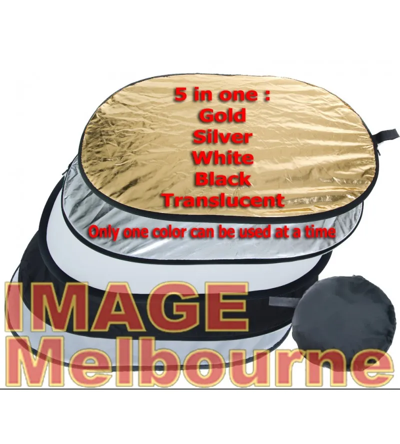 200 x 150cm Collapsible 5 in 1 oval reflector kit Large XL