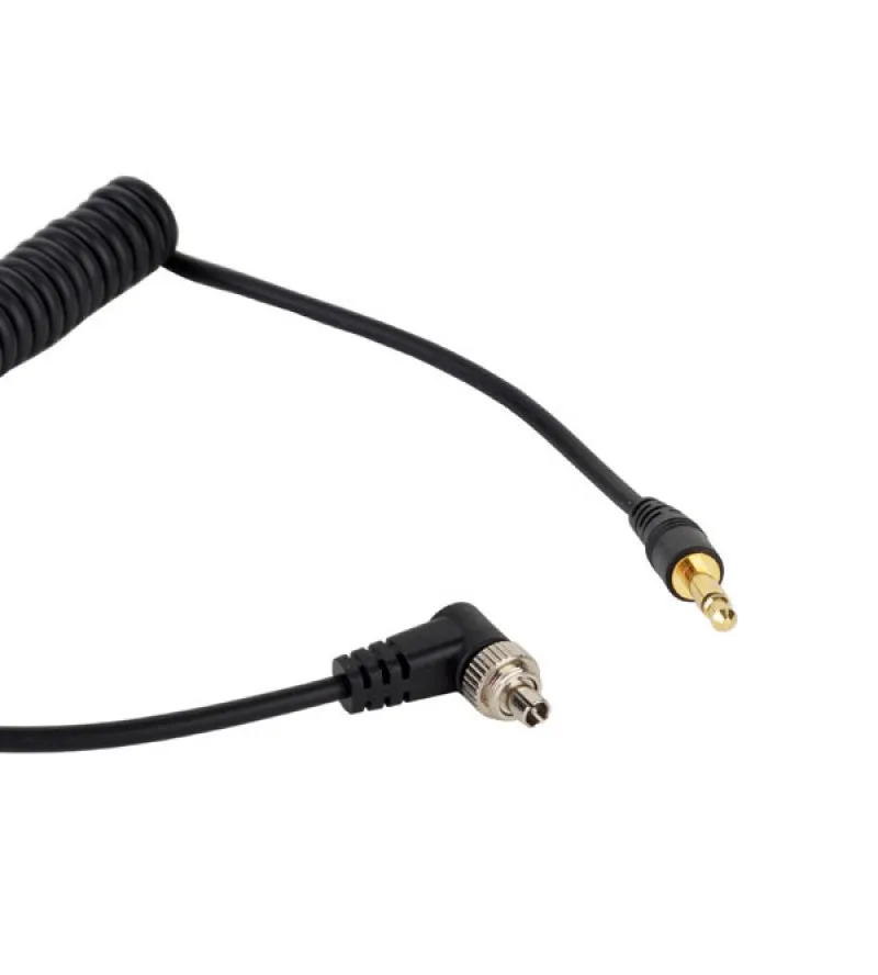 30cm 3.5mm - PC SCREWLOCK sync cable for SLR flash connection