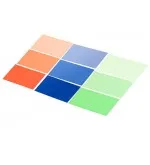 2x5" Rosco Cinegel Speedlight gel colour correction filter kit - CTO CTB CTG plusgreen