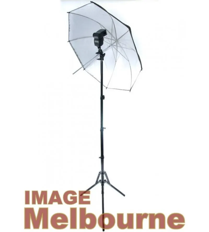 Starving student kit for strobists 2.75m stand, 110cm umbrella, bracket & bag
