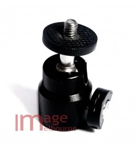 Nano Ball head 1kg load, 1/4" thread mount for phones, speedlights, small cameras & LEDs