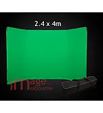 Lumoz Self Supporting Chromakey Green background 2.4 x 4m panoramic style backdrop