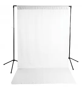Savage Lightproof Low Wrinkle 2.75 x 6m / 9 x 20' Pro White Muslin Backdrop