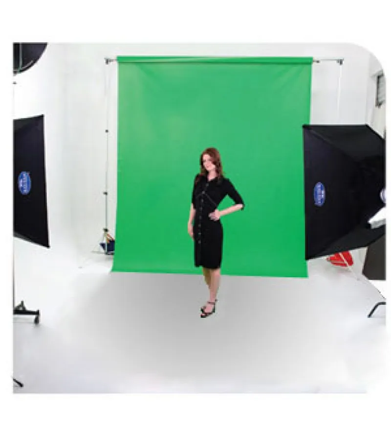 Savage Chromakey Green Vinyl backdrop 2.4x3m - 8x10 OR 2.4x6m - 8x20'