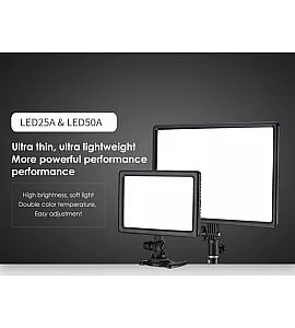 LED-25Aii continuous light panel 2.4GHz remote 3200K - 5600K variable Sony type battery
