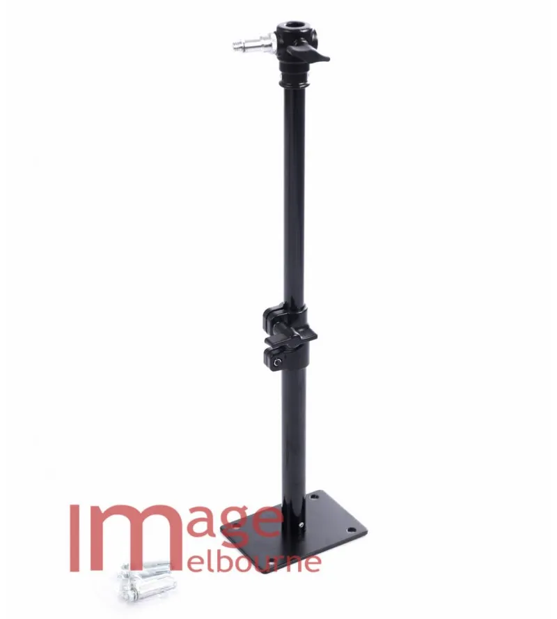 Ceiling / wall plate: 33 - 55cm adjustable length boom arm on mounting bracket 