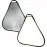 80cm Collapsible hand held trigrip white / silver reflector