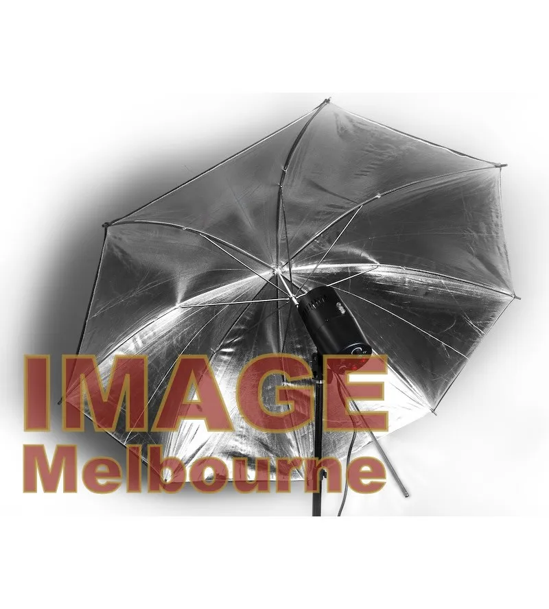 110cm / 43" silver black reflective umbrella - BUY MORE AND SAVE