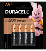 Duracell Alkaline batteries - 4xAA in case